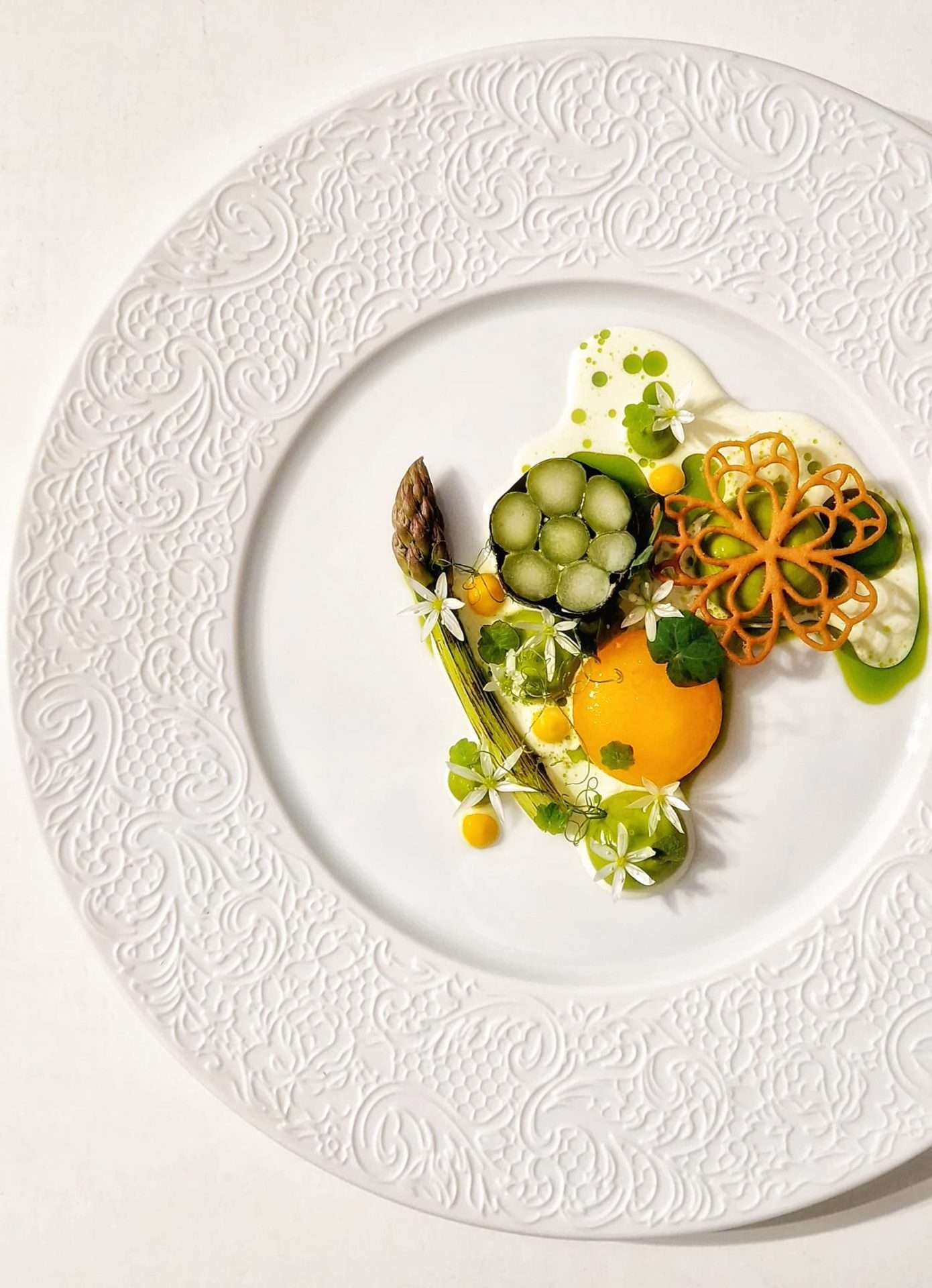 Arkadiusz Chwalek Green Asparagus dish presentation