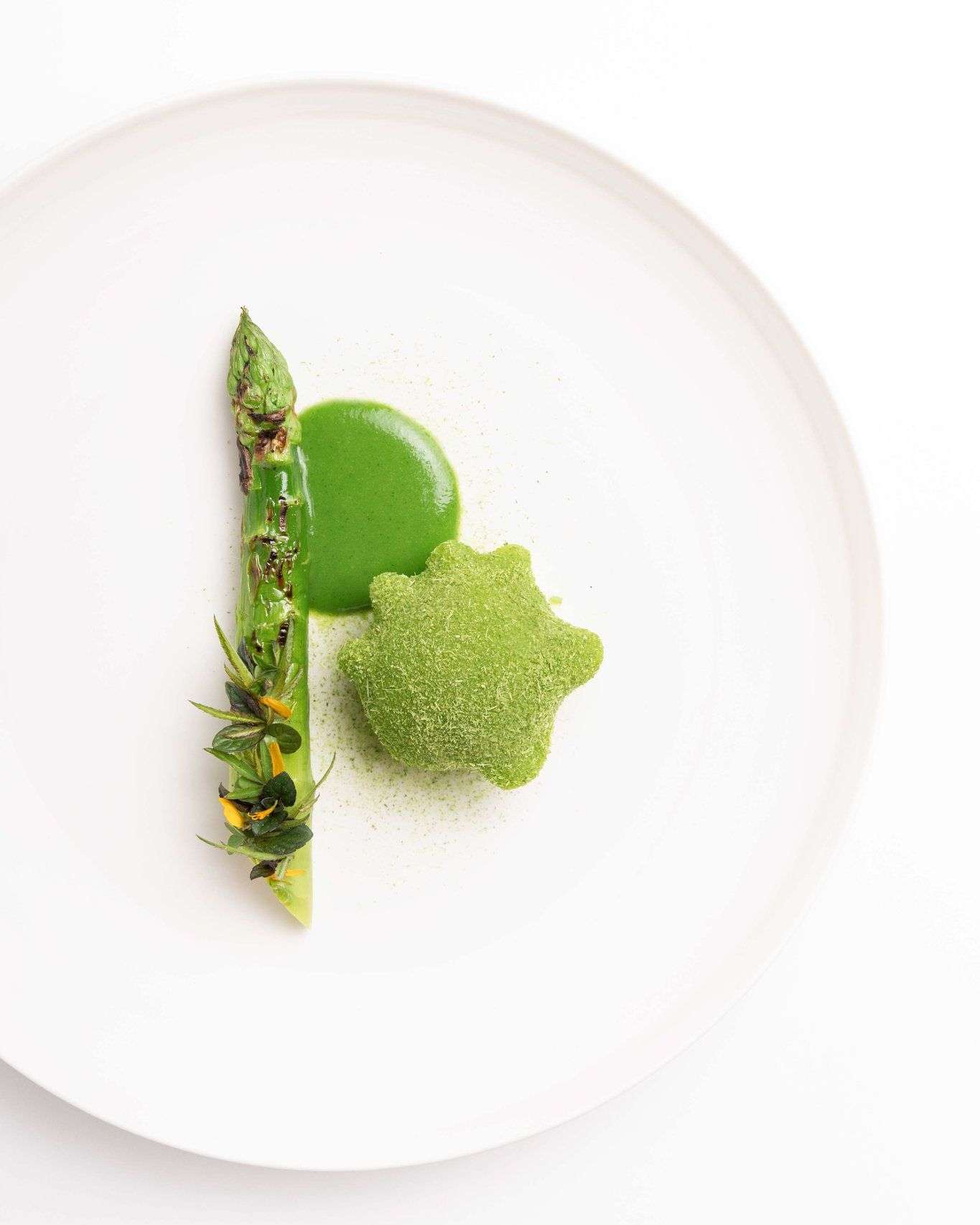 Asparagus Dish from the Cristal room Hong Kong- Anne Sophie Pic
