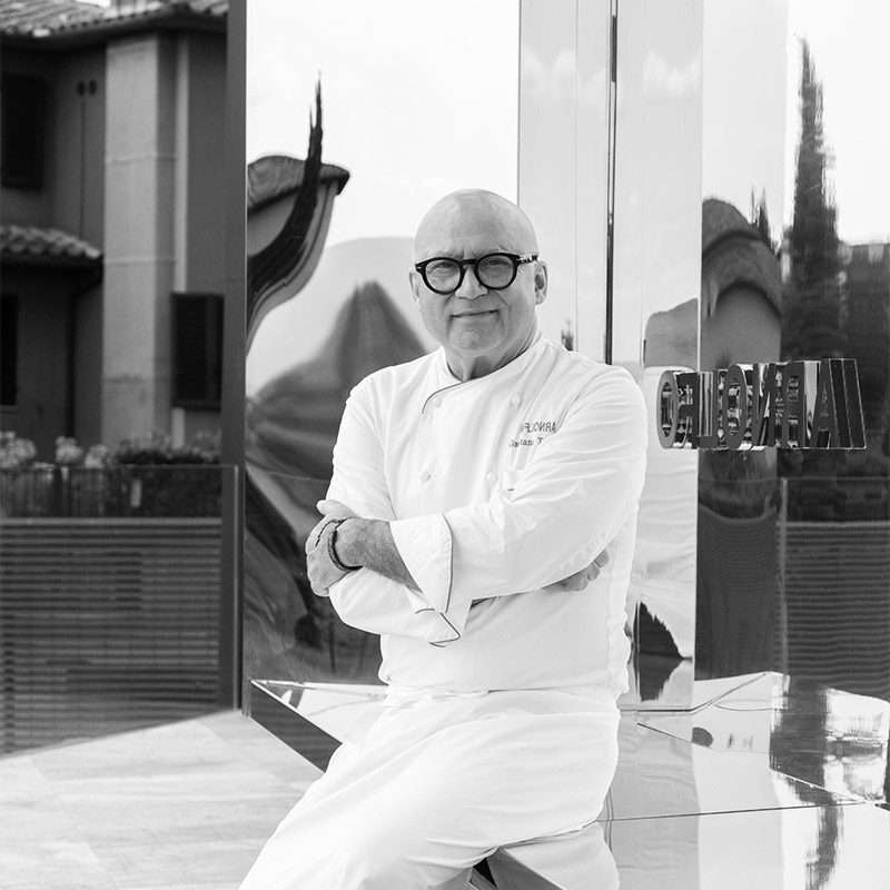 Summer menu challenge All4Chefs & Chef Gaetano Trovato at Arnolfo Two stars michelin restaurant Italy