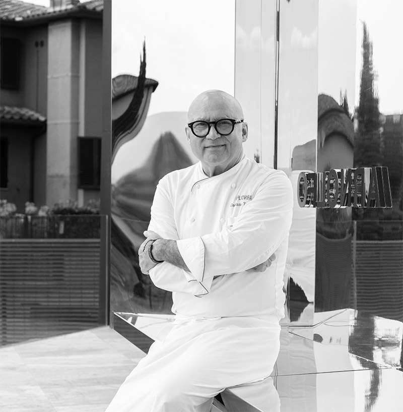 Summer menu challenge All4Chefs & Chef Gaetano Trovato at Arnolfo Two stars michelin restaurant Italy