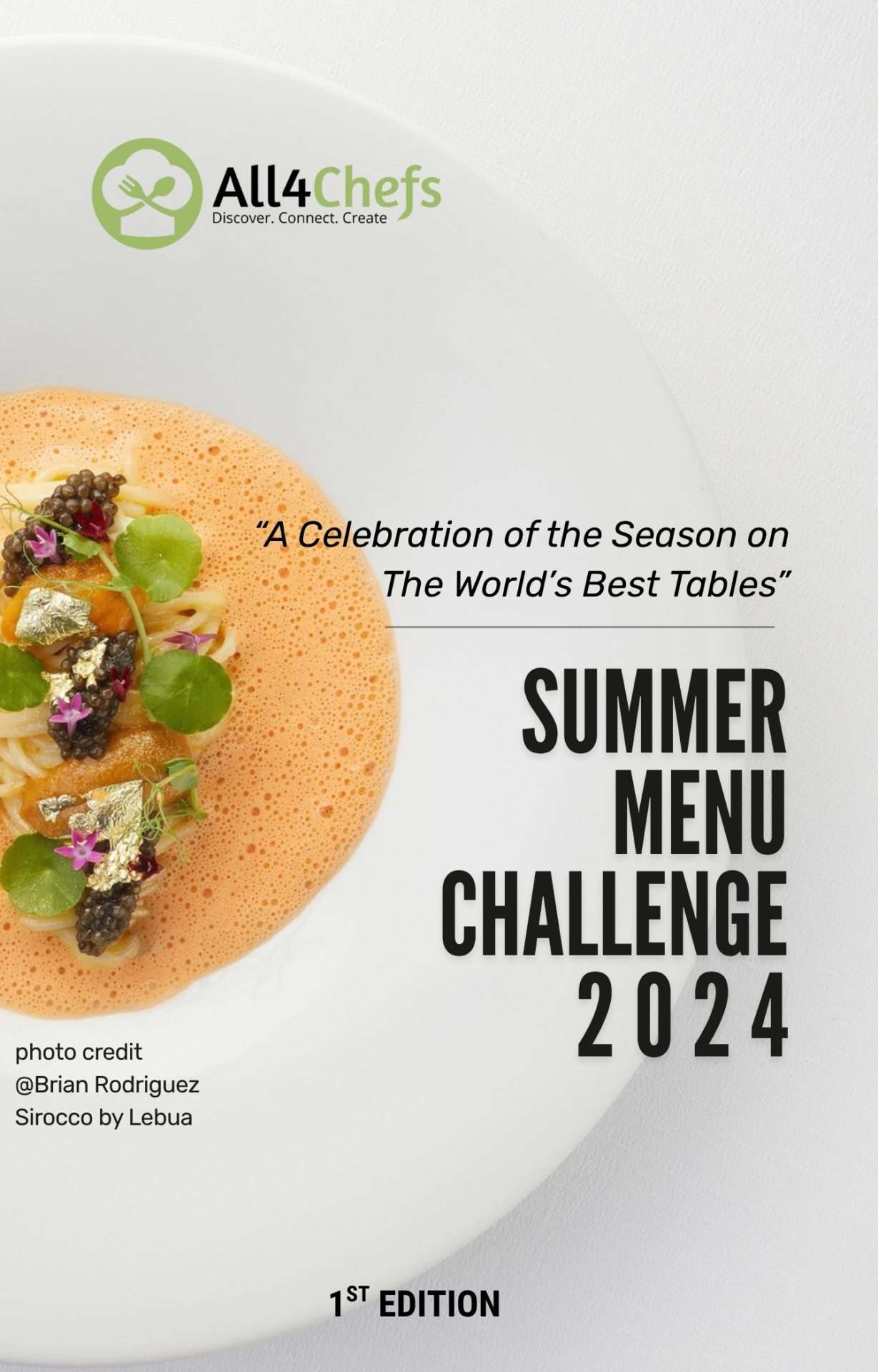 Get inspired by the Summer menus from Top chefs across the globe with our All4Chefs Summer menu challenge 2024 ebook