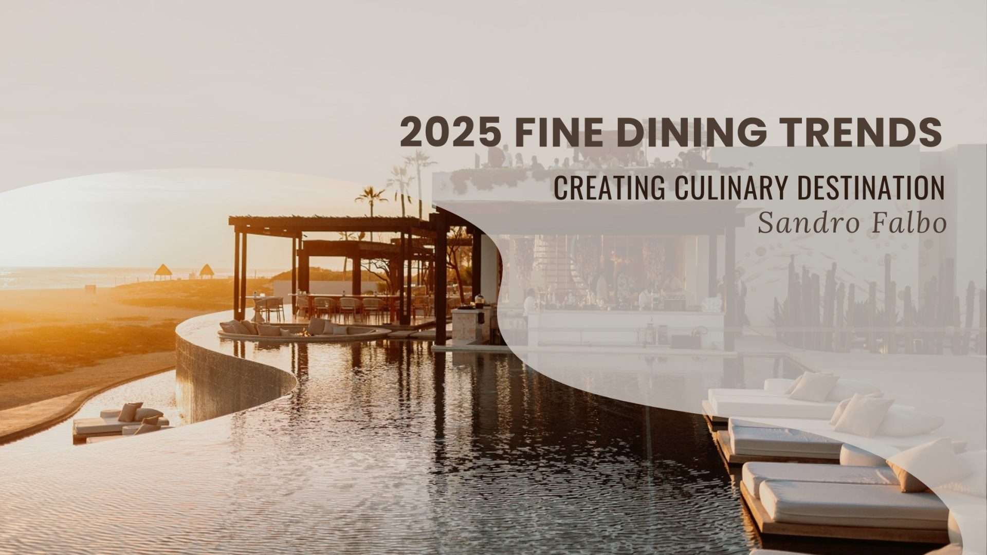 Fine dining trends 2025 Kimpton Mas Olas with Chefs Mag by All4Chefs and Chef Sandro Falbo