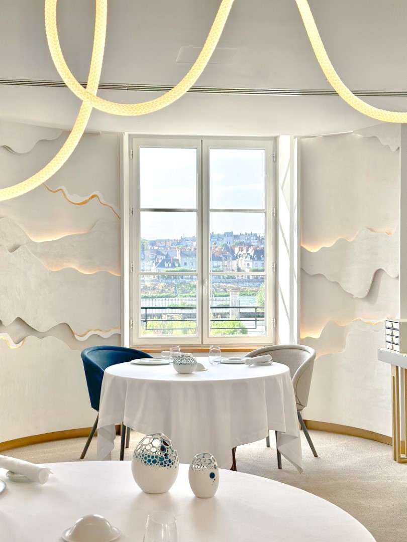 Fleur de Loire Restaurant Two Stars Michelin, One Green Michelin star -Bois, France -Chef Christophe Hay