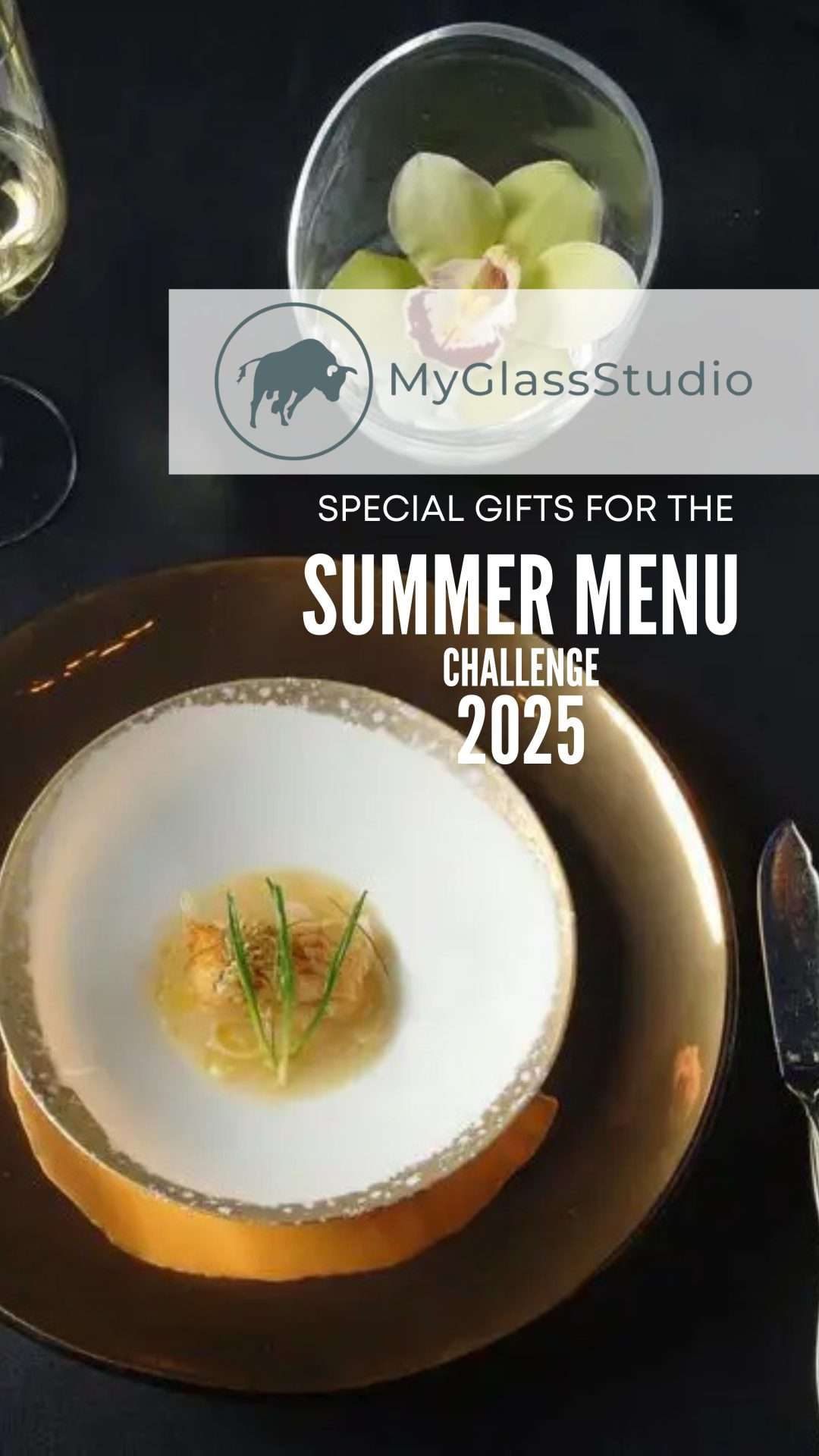 MyGlassStudio message for the Gifts for Alll4chefs Summer menu challenge 2025