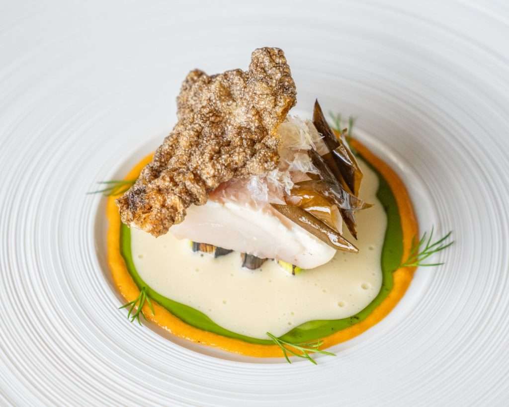 Festive menu dish from Arnolfo two michelin star restaurant for The Festive Table 2025 by All4Chefs